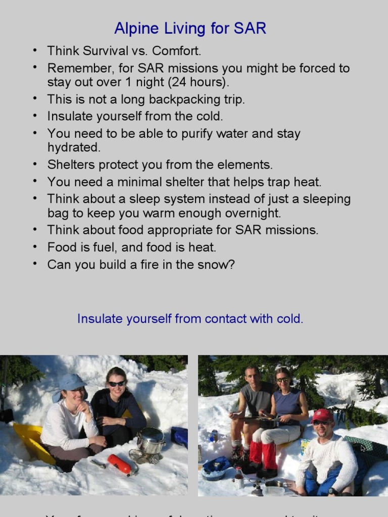 SAR Shelter and Survival Essentials | PDF