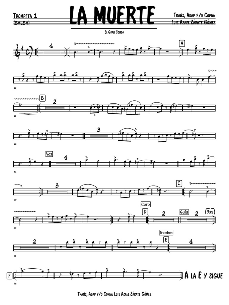 La Muerte - El Gran Combo - Trompeta 1 - LBFB | PDF