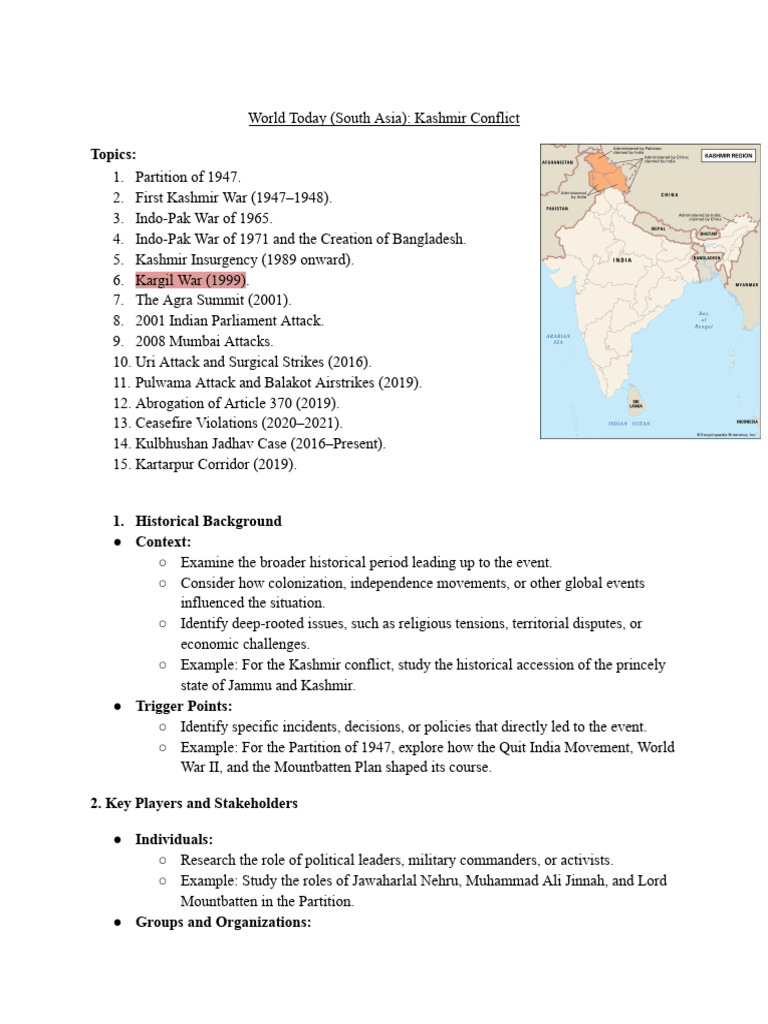 World Today (South Asia) - Kashmir Conflict | PDF | Partition Of India ...