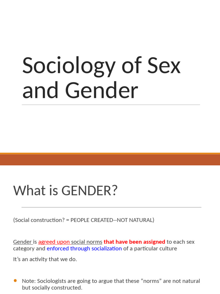 Social Construction of Gender and Sex | PDF | Transgender | LGBTQIA+ ...