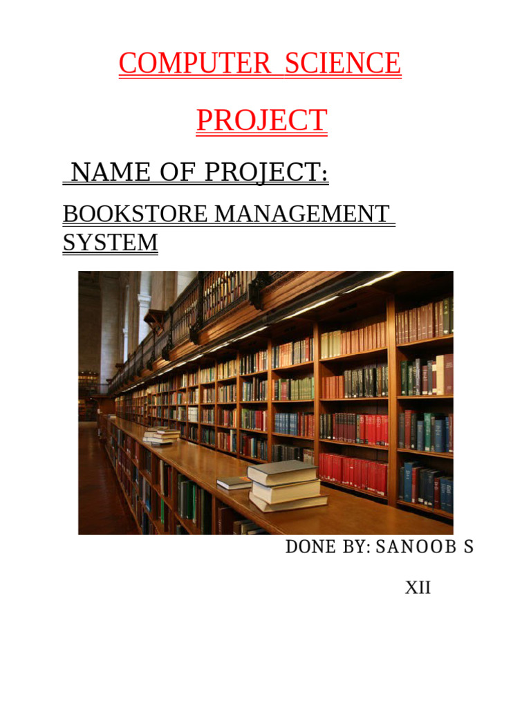 COMPUTER SCIENCE PROJECT CLASS12 (Sanoob1) | PDF | Operating System ...