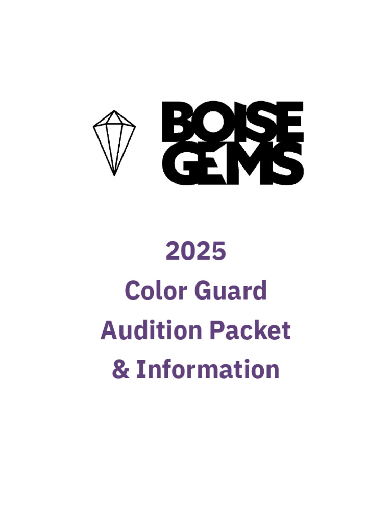 2025 Boise Gems Color Guard Audition Guide | PDF | Audition