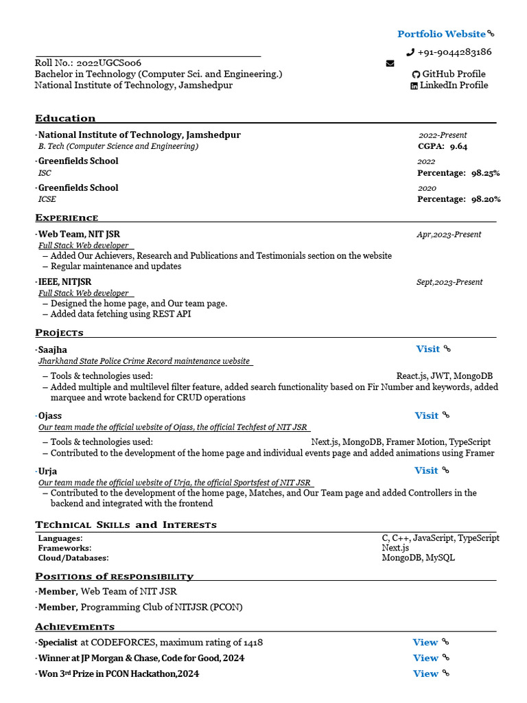 Somesh Dwivedi: Full Stack Developer Profile | PDF | Systems ...