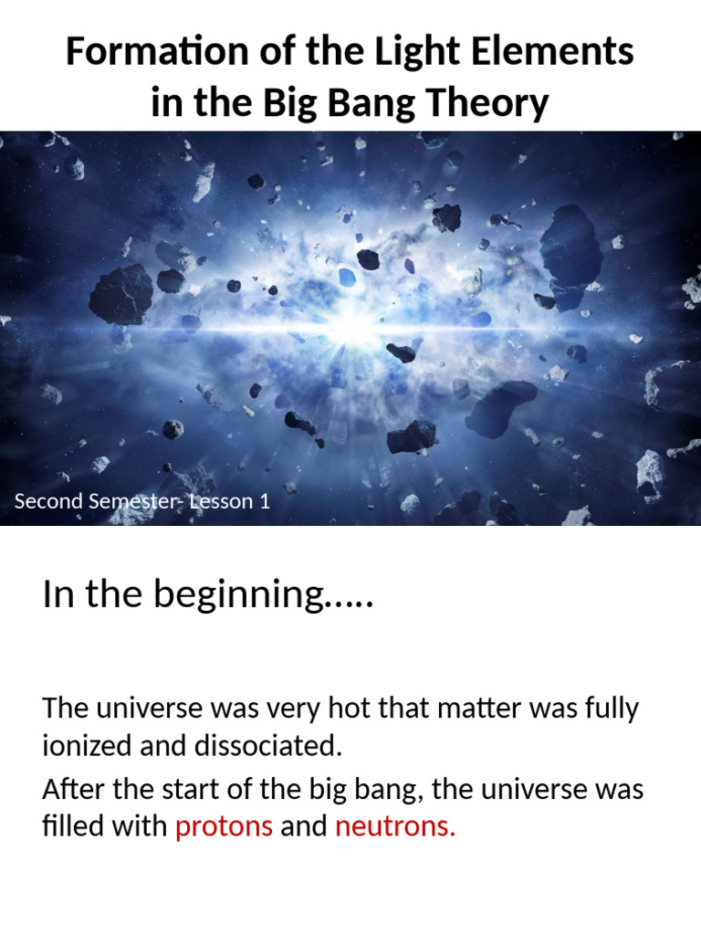 11 Physical Science Bigbang and Light Elements 2 | PDF