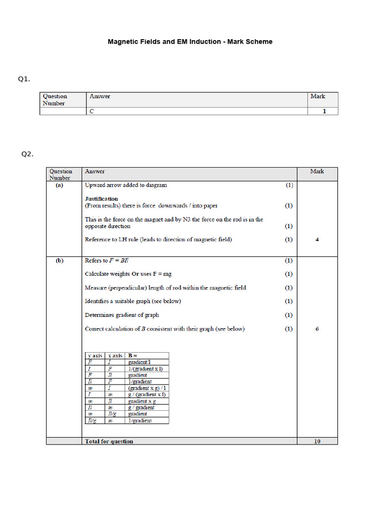 Magnetic Fields and EM Induction MS | PDF