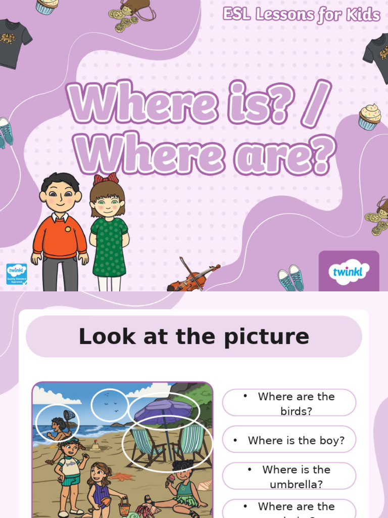 ESL A2: Where Is/Are Questions Guide | PDF | Language Mechanics ...