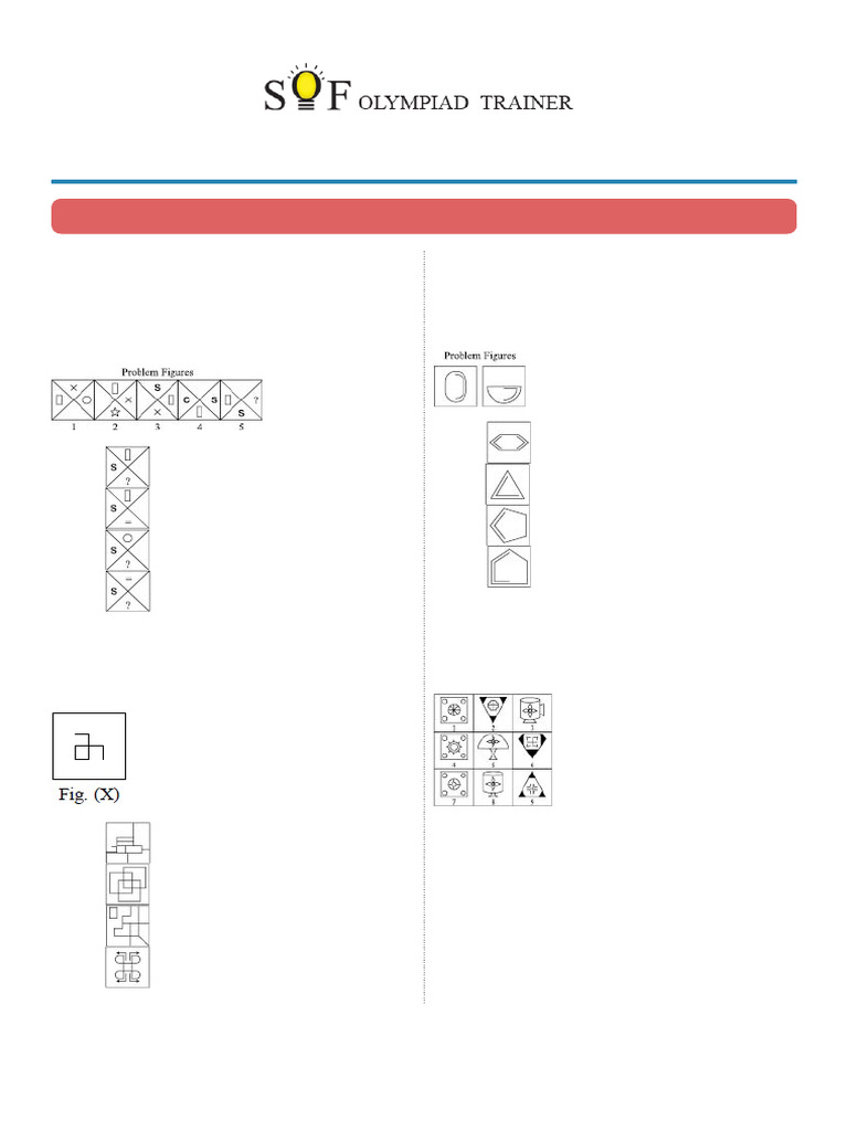 IMO Level 2 Class 6 Logical Reasoning Questions | PDF | Elementary ...