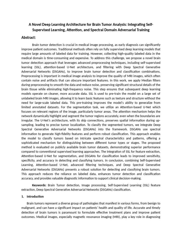 Advanced Brain Tumor Detection Techniques | PDF | Deep Learning | Image ...