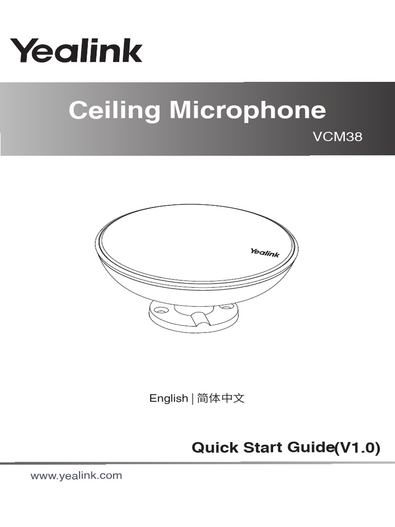 VCM38 Ceiling Microphone Setup Guide | PDF | Electronics