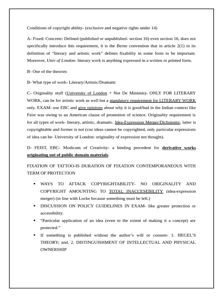 Copyrightability Conditions Explained | PDF | Copyright | Intellectual ...