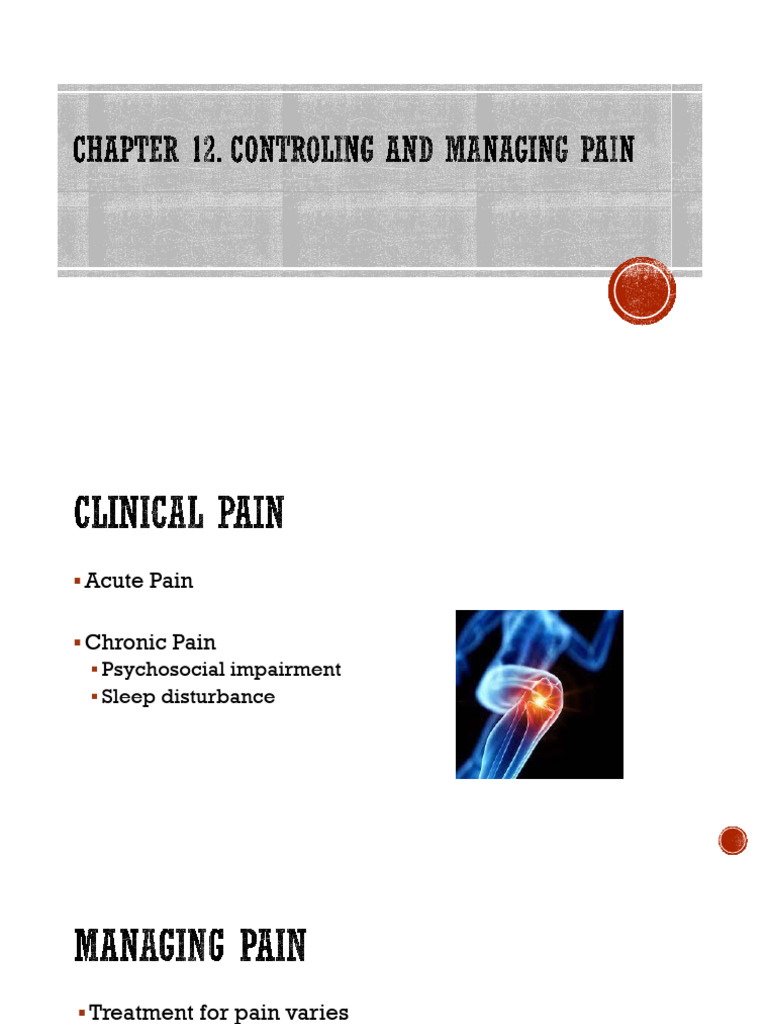Pain Management Strategies Overview | PDF | Pain | Cognitive Behavioral ...