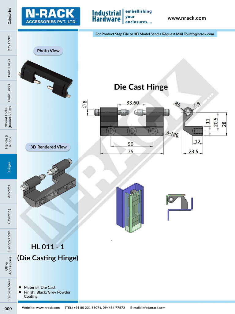 HL-011-1 (Die Casting Hinge) 2 | PDF