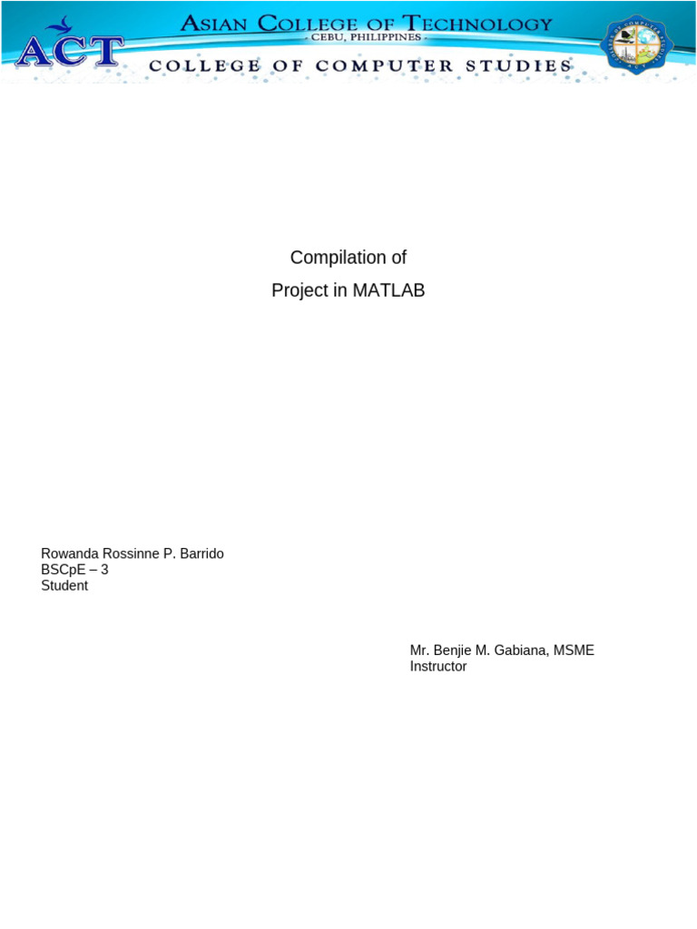 MATLAB Project Compilation Guide | PDF