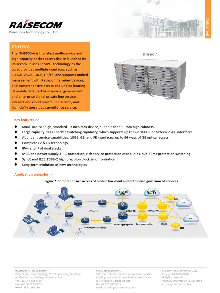 Rc Ds Itn8800 A 20200527 Pdf Computer Network Networking