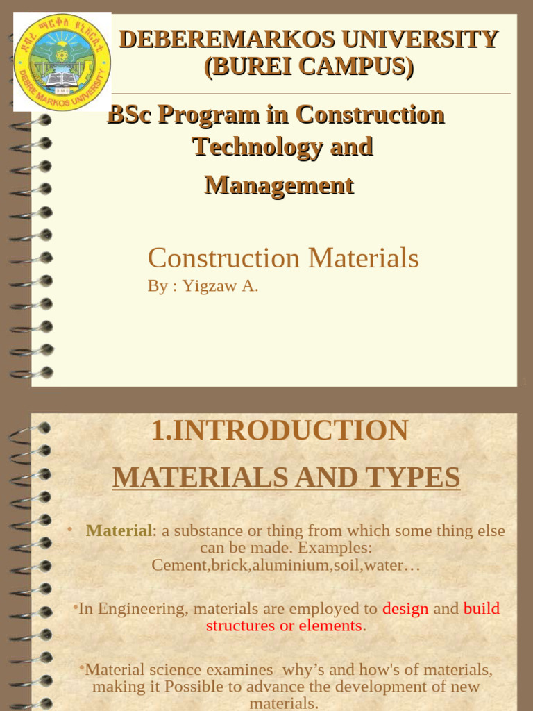 Types and Properties of Construction Materials | PDF | Deformation ...