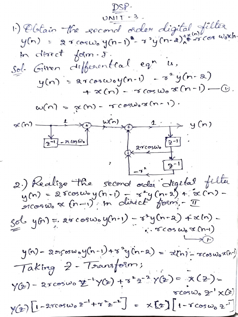Dsp-Unit 3 | PDF