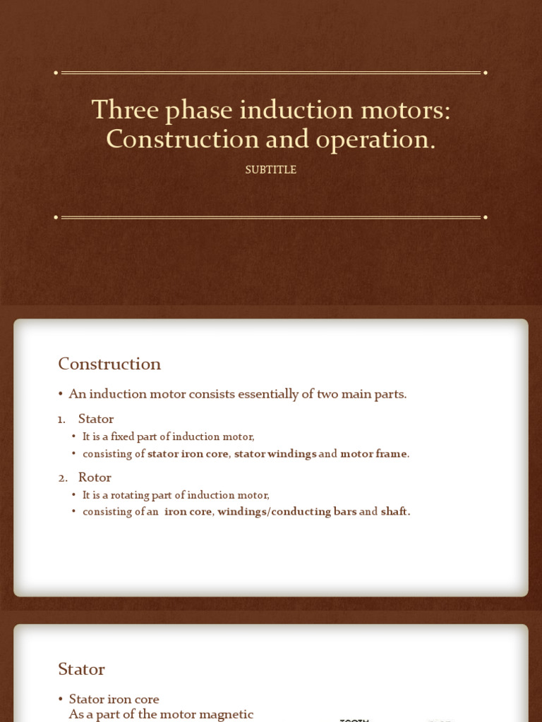Construction of 3-Phase Induction Motor | PDF | Electric Motor ...