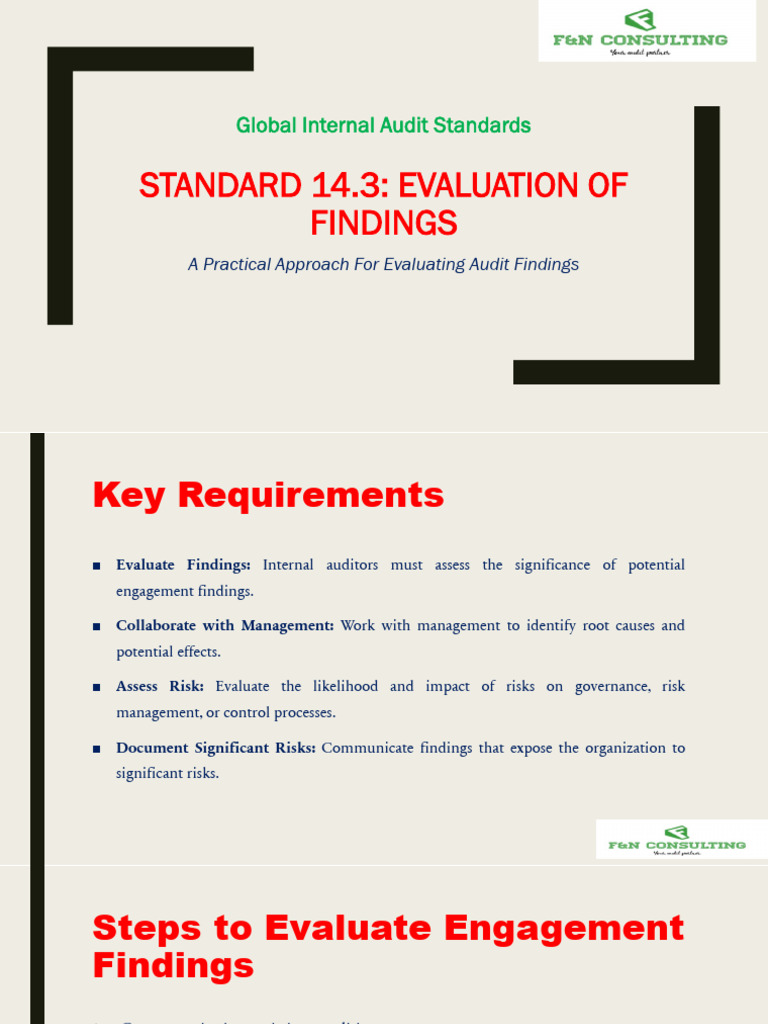 Evaluation of Audit Finding 1728538178 | PDF | Risk | Internal Audit