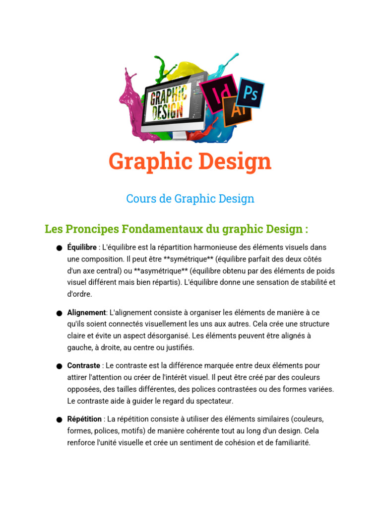 Principes Fondamentaux du Graphic Design | PDF