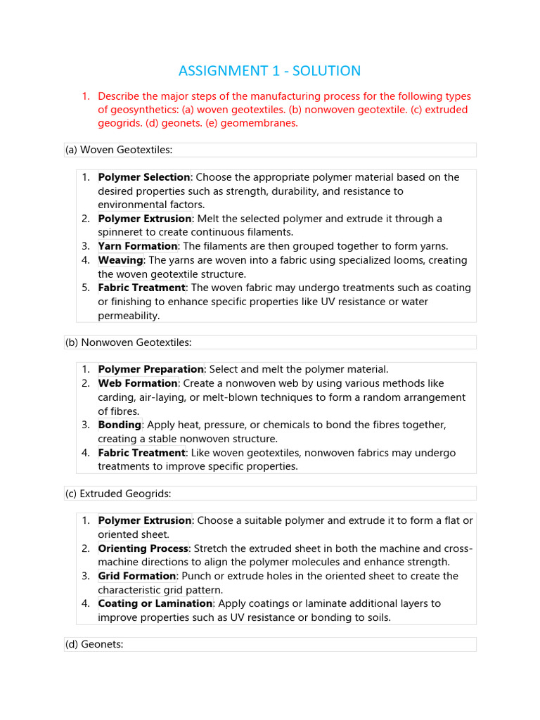 GEPSYNTHESIS MIT ASSIGNMENT | PDF | Polymerization | Polymers