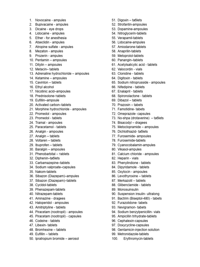 List of drugs | PDF | Drugs | Pharmacology