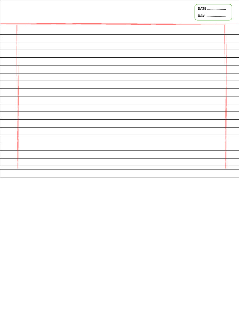 Ruled Paper | PDF