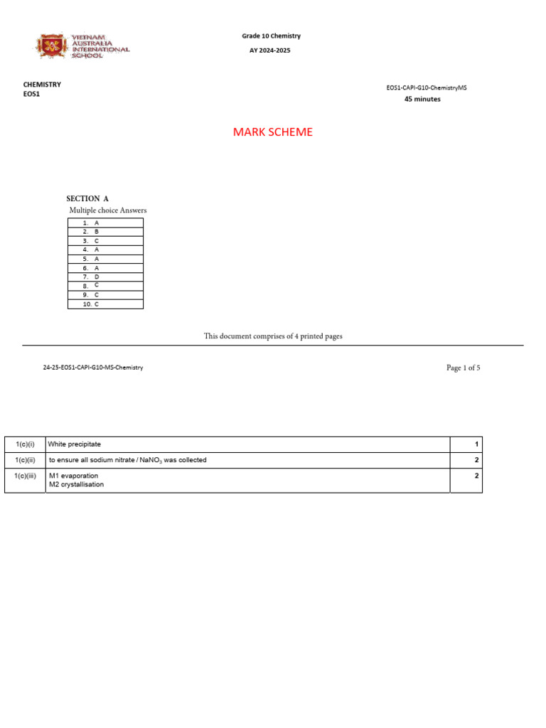MS Chemistry | PDF | Iron | Oxide