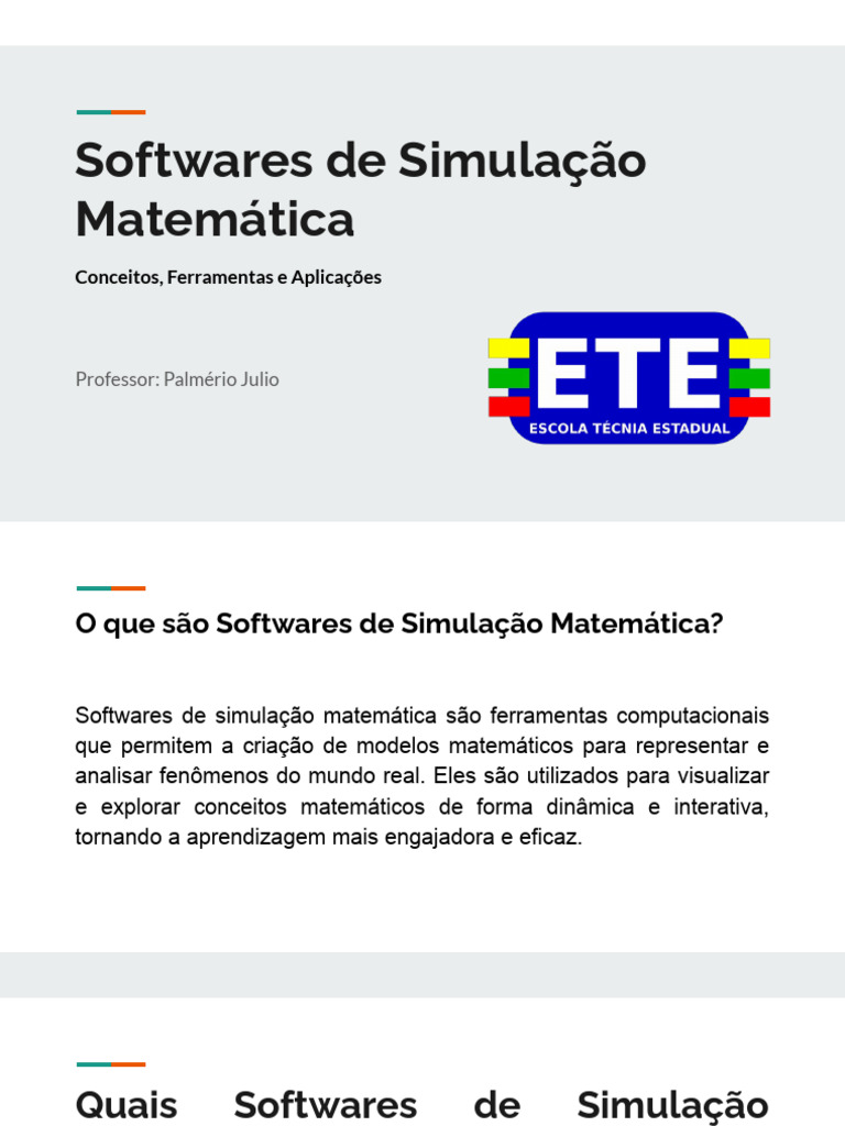 Software de Simulação Matemática | PDF | Matemática | Geometria