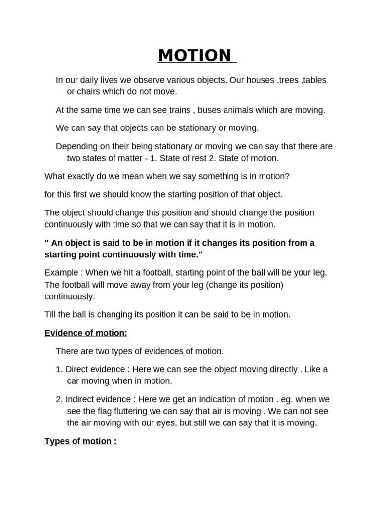 Motion | PDF | Distance | Oscillation