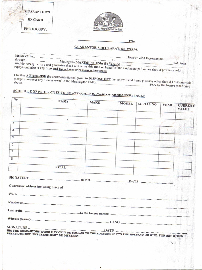 Fsa Form | PDF