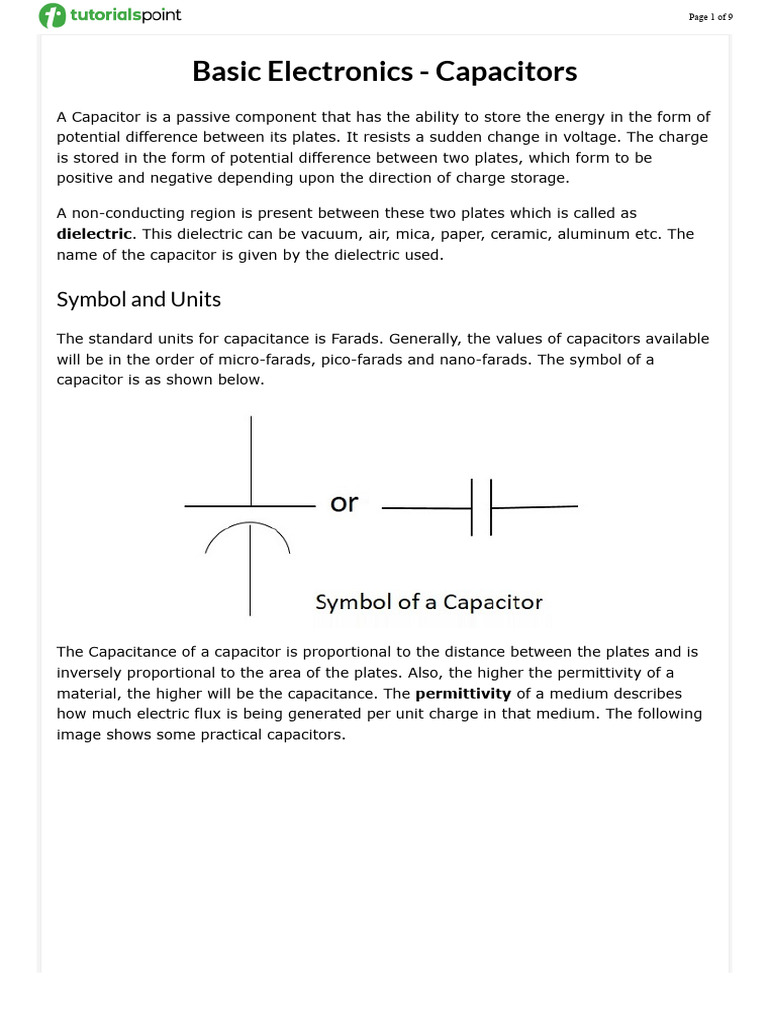 Understanding Capacitors and Their Functions | PDF | Capacitor ...