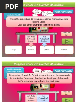 Passive Voice Converter Verb Grammatical Tense