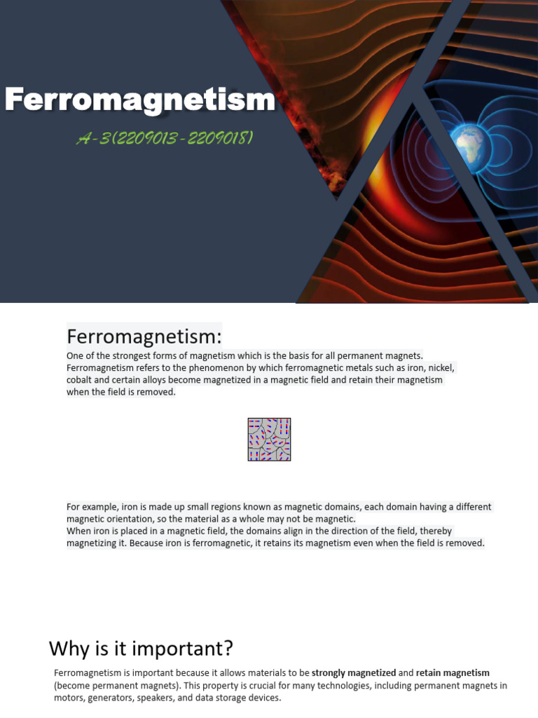 Understanding Ferromagnetism Basics | PDF | Ferromagnetism | Magnetism