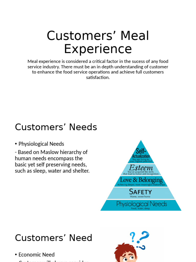 Enhancing Customer Meal Experience | PDF | Psychological Concepts ...