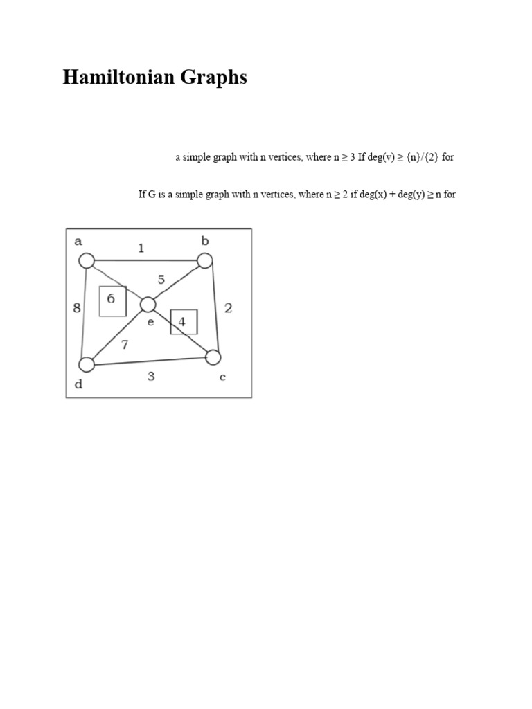 Hamiltonian Graphs and Theorems | PDF