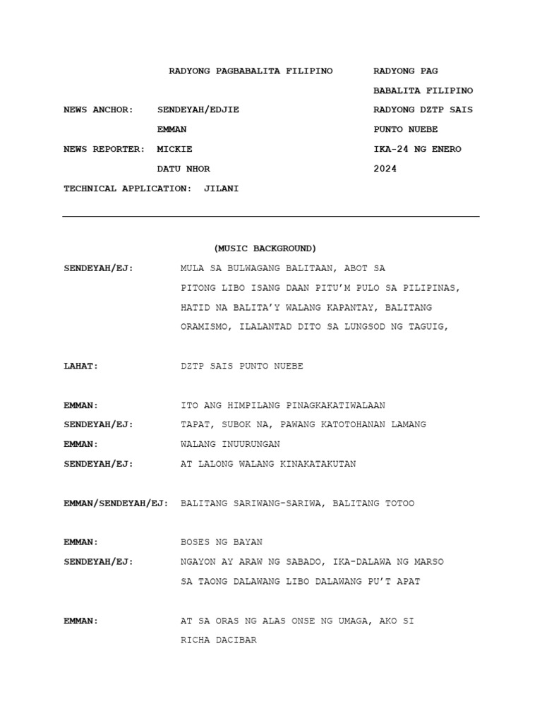 Filipino Broadcasting | PDF