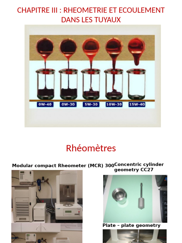 Rhéométrie et effet Weissenberg | PDF | Contrainte de cisaillement ...