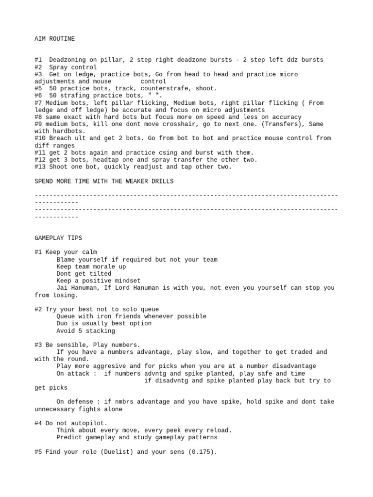 Valorant Aim Routine For Rank Up PDF