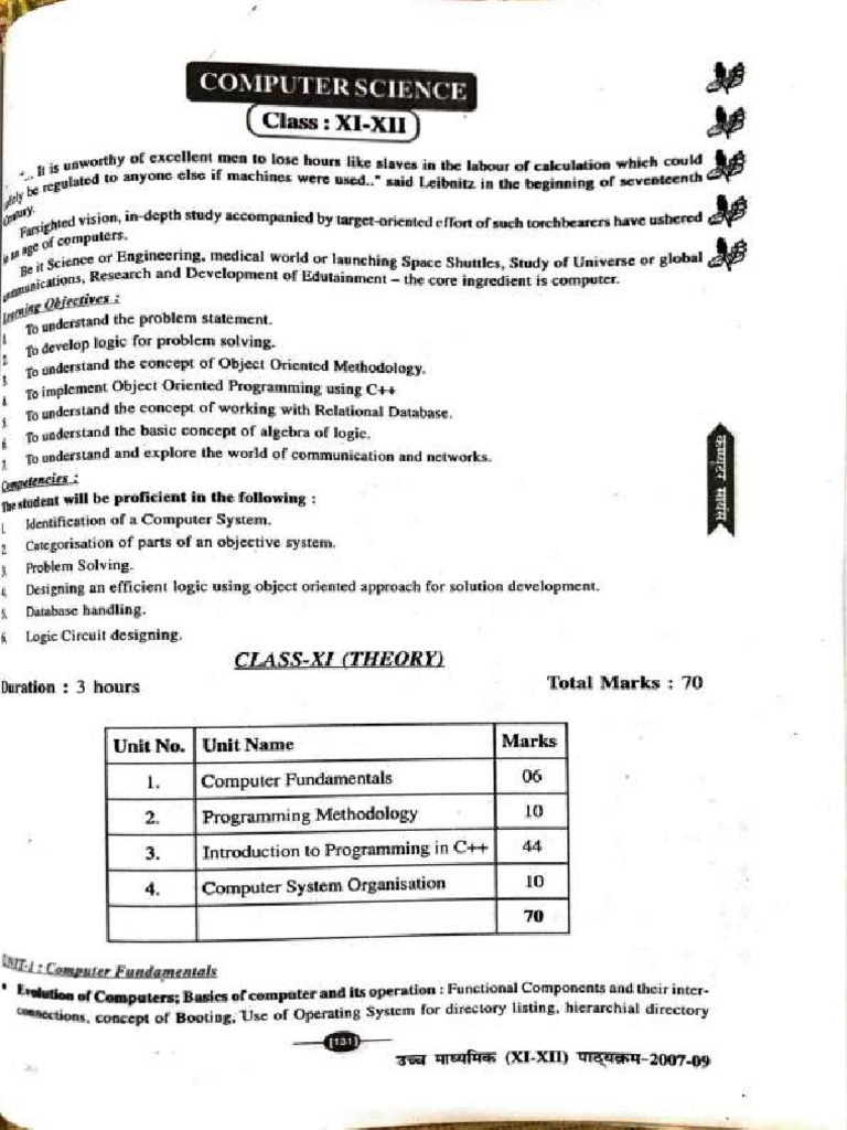 Computer Science Curriculum Overview | PDF | Relational Model ...