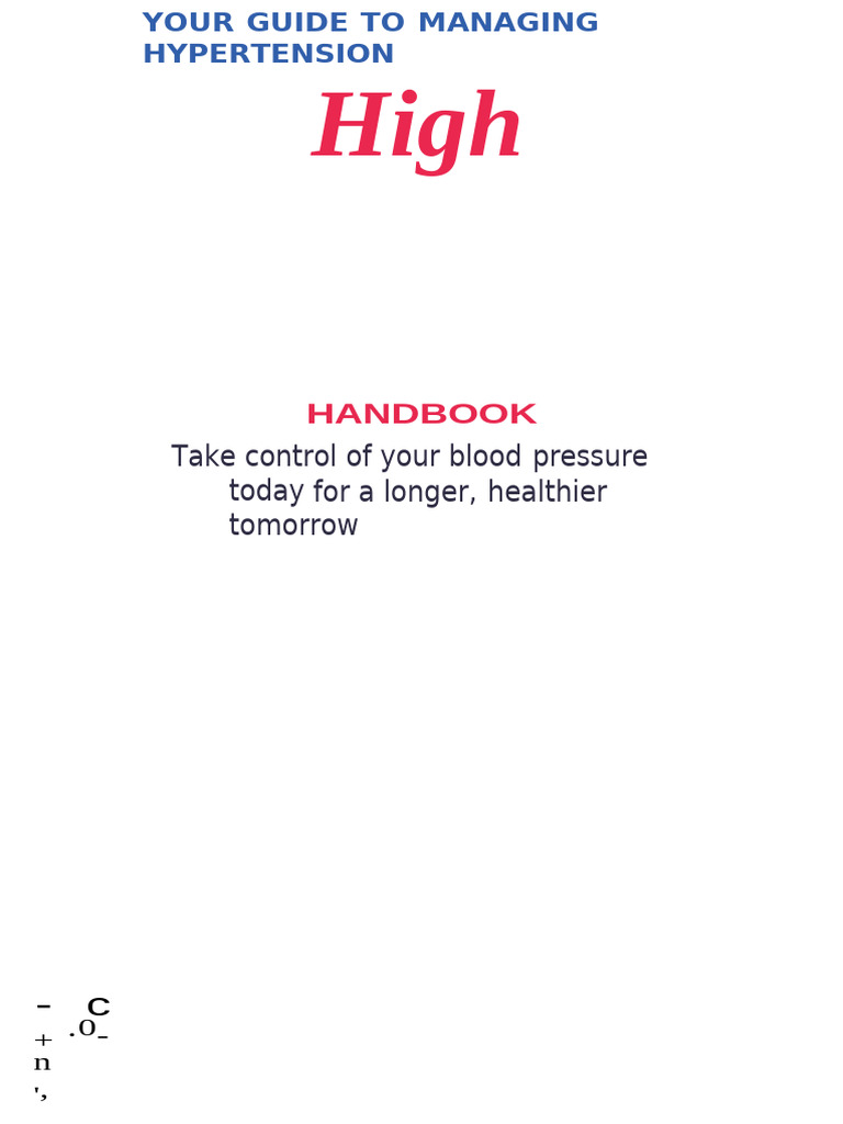 High Blood Pressure Handbook Ed1 2024 | PDF | Hypertension | Blood Pressure