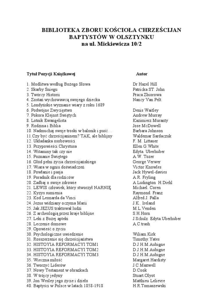 100 Powodów Dla Których Cię Kocham Lista Pdf