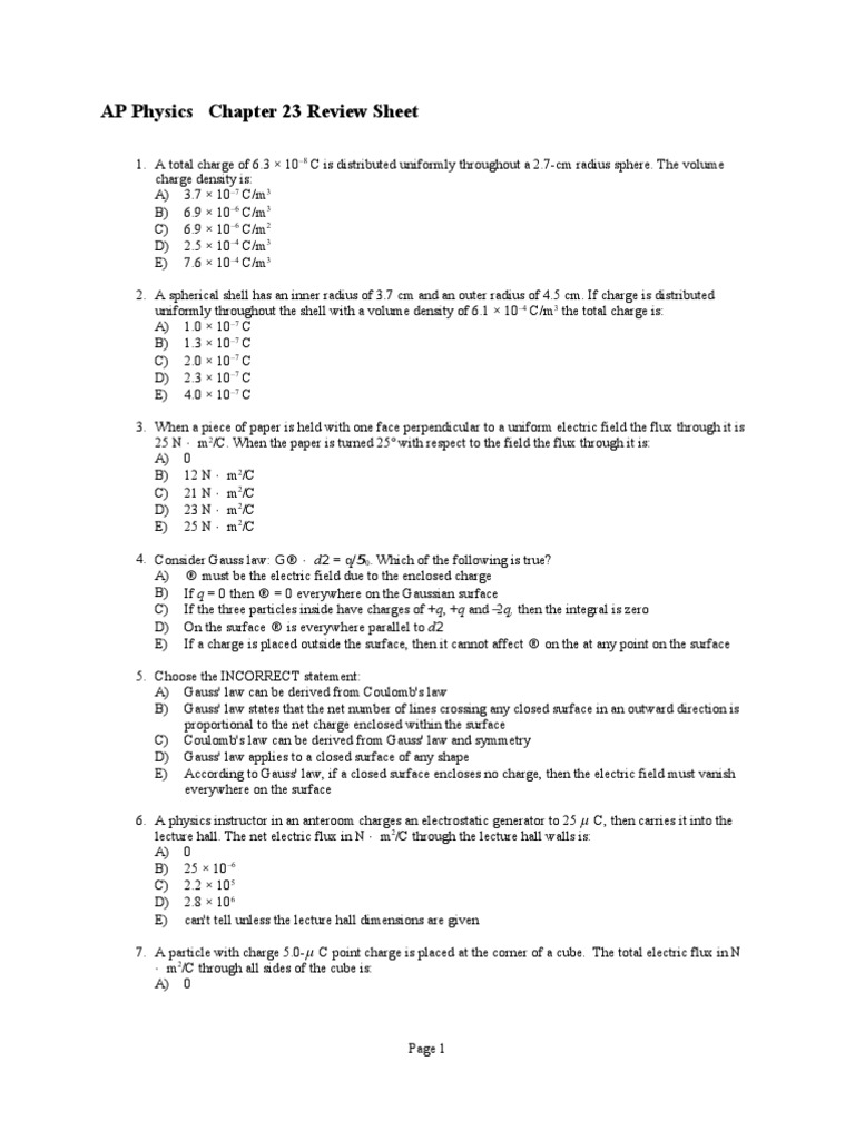 23 HRW 0506 | PDF | Electric Charge | Electric Field