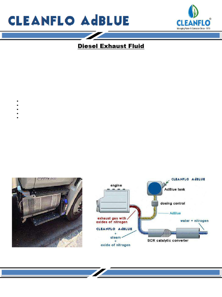 CLEANFLO AdBlue: Diesel Exhaust Fluid Guide | PDF | Chemical Process ...