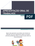 Apresentação Oral de Trabalhos