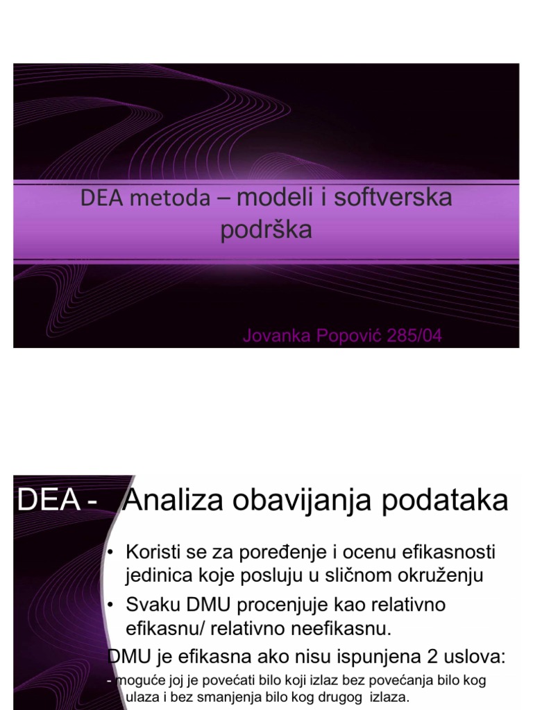 DEA Metod.. | PDF