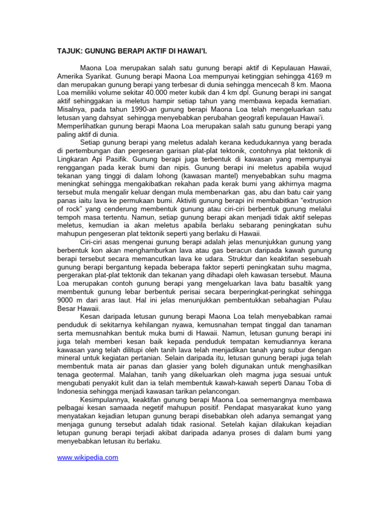 Gunung Berapi | PDF