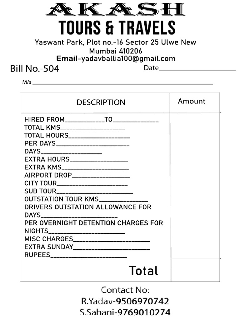 Local Bike Service Bill Format | PDF