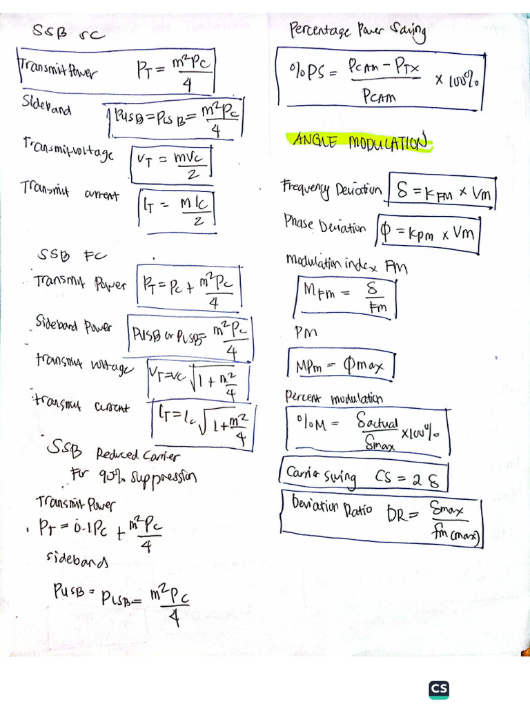 AM, FM, WavePro, DigitalCom Formula - 2 | PDF