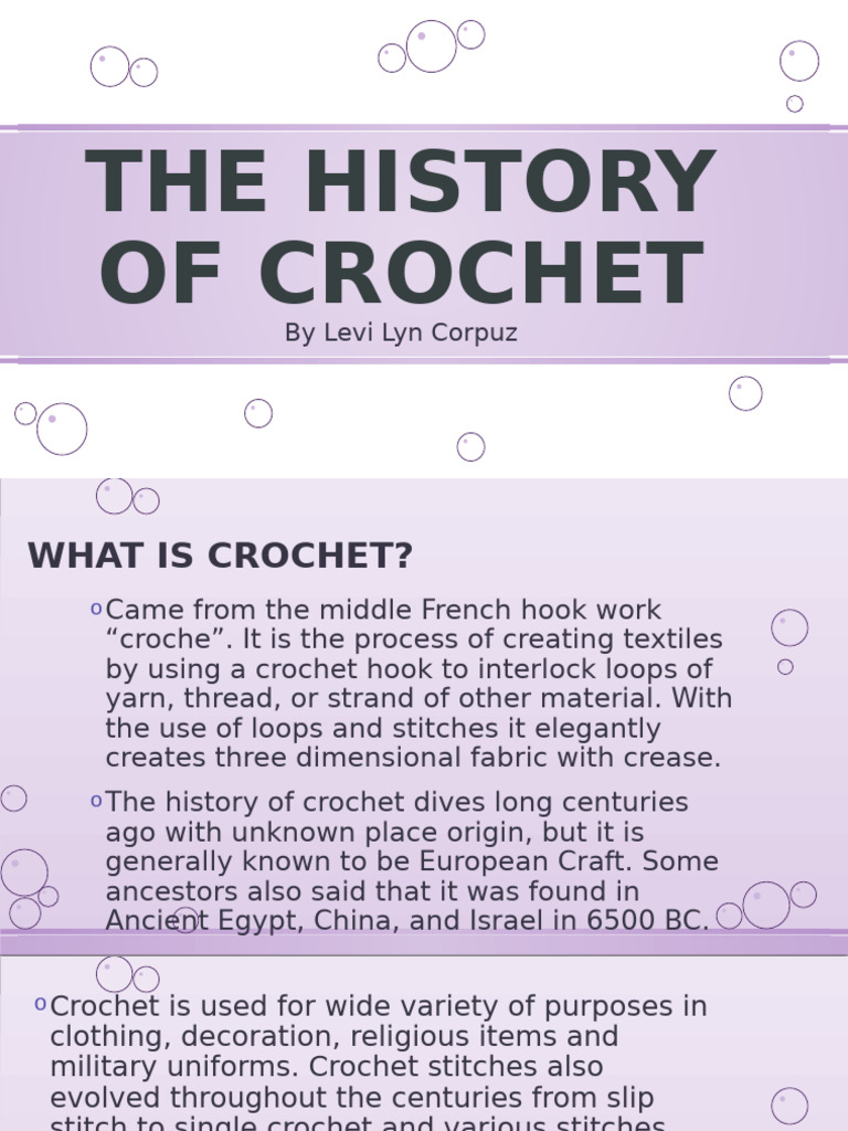 History of Crochet: From Origins to Modernity | PDF | Crochet | Crafts