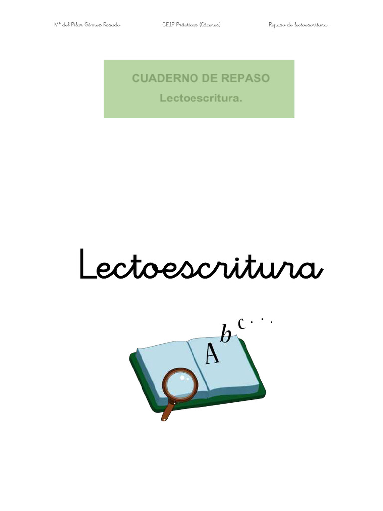 Repaso de Lectoescritura para Niños | PDF